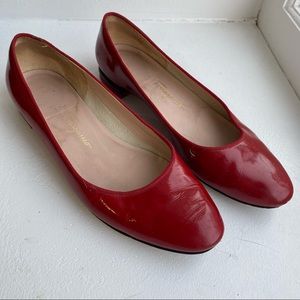 Ferragamo Flats (6.5) - Red Patent Leather